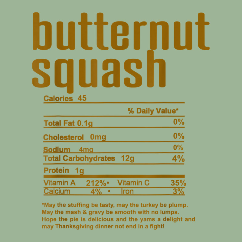 Thanksgiving Christmas Butternut Squash Nutritional Facts T Shirt Urban Heavy T-shirt by cm-arts | Artistshot