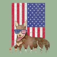 Australian Kelpie Patriotic Dog Usa Pride American Flag Premium T Shir Urban Heavy T-shirt | Artistshot