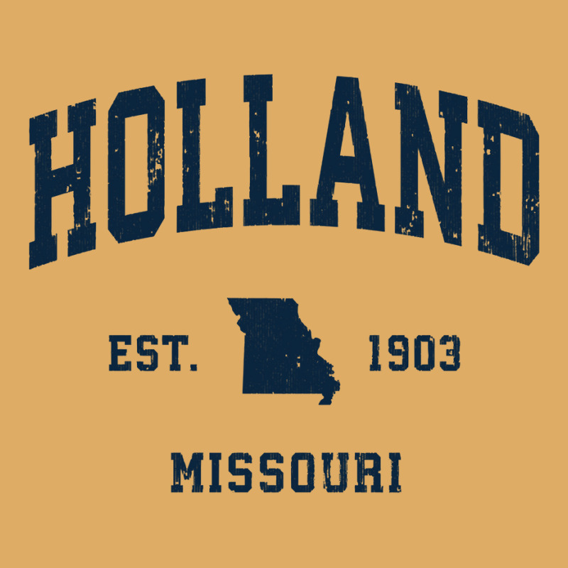 Holland Missouri Mo Vintage Athletic Navy Sports Design Long Sleeve T Urban Pullover Hoodie | Artistshot