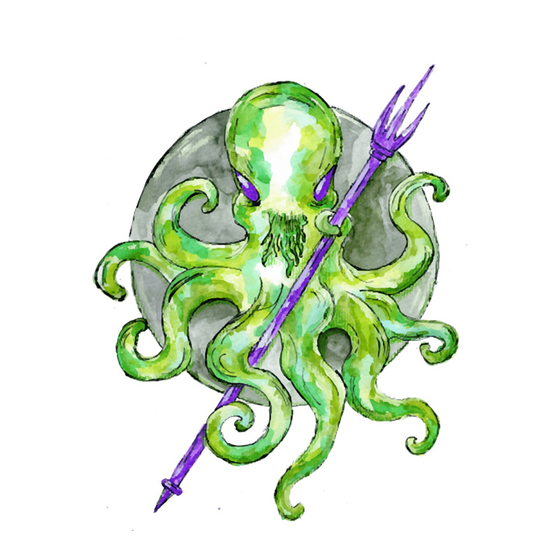 Green Octopus With Purple Trident, Green Octopus With Purple Trident V Bomber Jacket | Artistshot