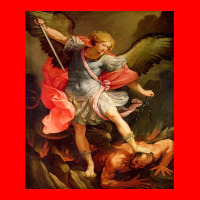 Angels Archangel Michael Defeating Satan Christian Warrior Bomber Jacket | Artistshot