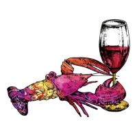 Crustaceancore Lobster With Wine Glass Bomber Jacket | Artistshot