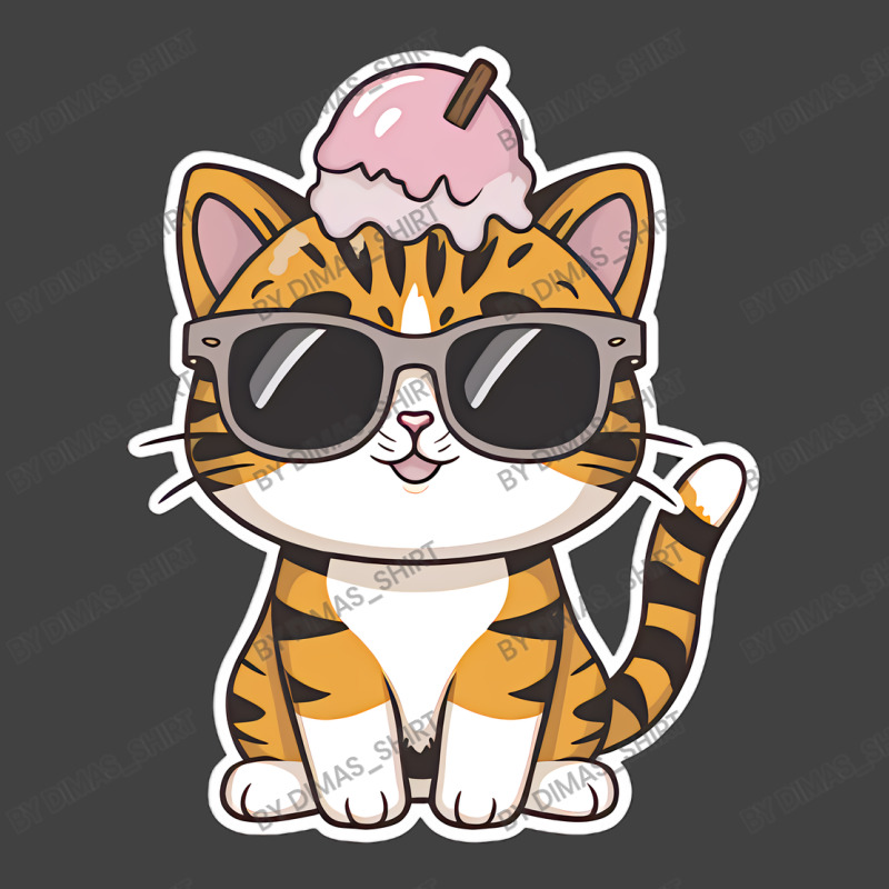 Ice Cream On Kitten Head Vintage T-shirt | Artistshot