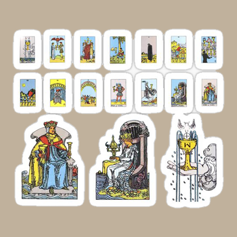 Tarot Card Sticker Set Major Arcana The Hermit Eleven Piece Pack 45474 Sun Shade Cap | Artistshot