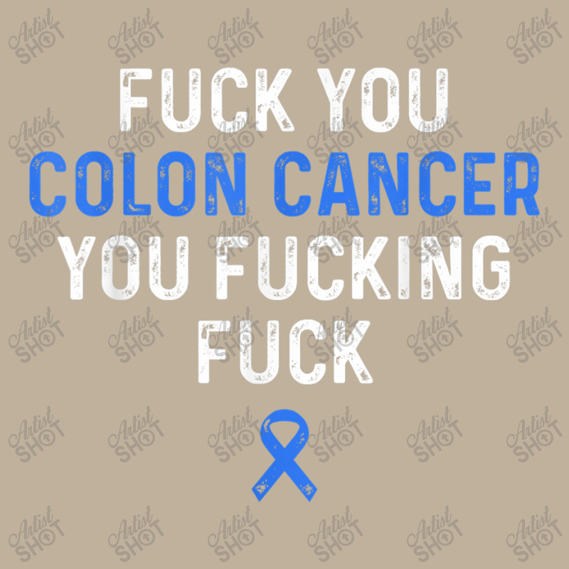 Fuck Colon Cancer Funny Awareness Blue Ribbon Women & Men Sun Shade Cap by LaytonDesign | Artistshot