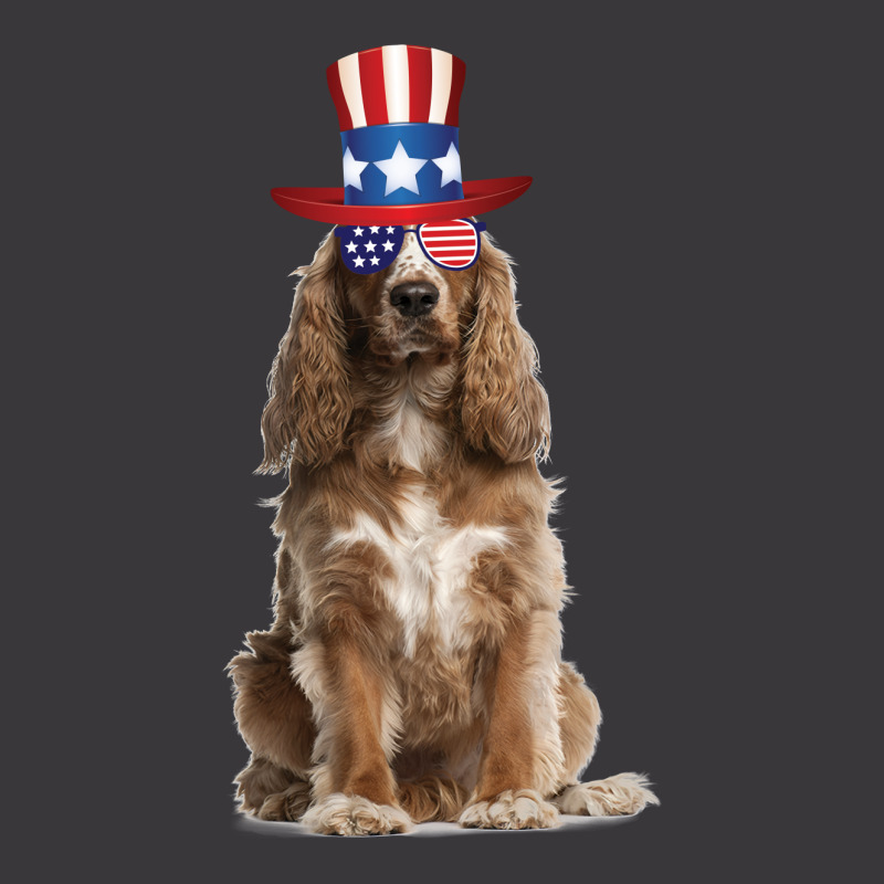 Cocker Spaniel Eyewear American Flag Sunglasses Glasses And Hat 4th Of Ladies Curvy T-Shirt by vip.pro123 | Artistshot