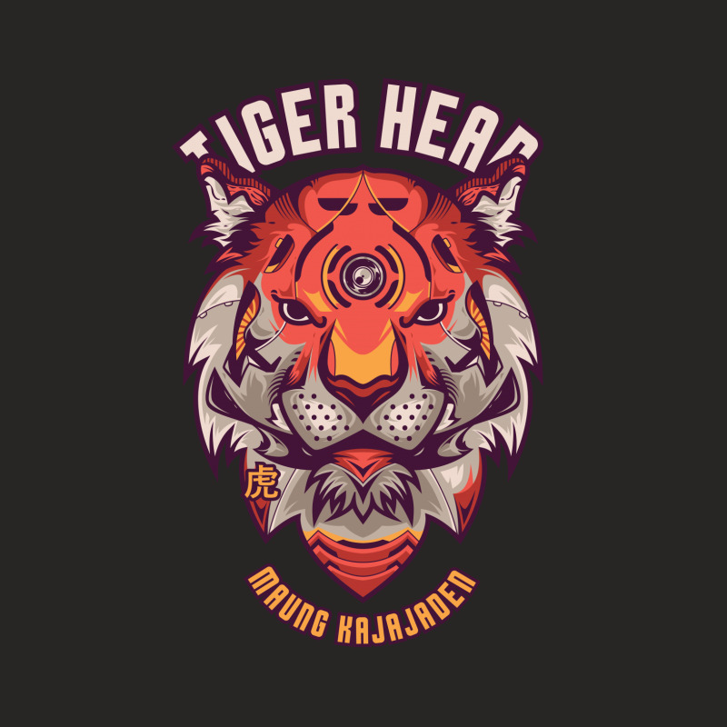 Tiger Head Ladies Fitted T-Shirt by Chiks | Artistshot