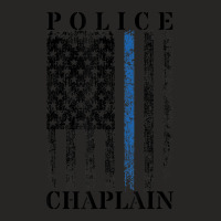 Police Chaplain American Flag Usa Law Enforcement Ladies Fitted T-shirt | Artistshot