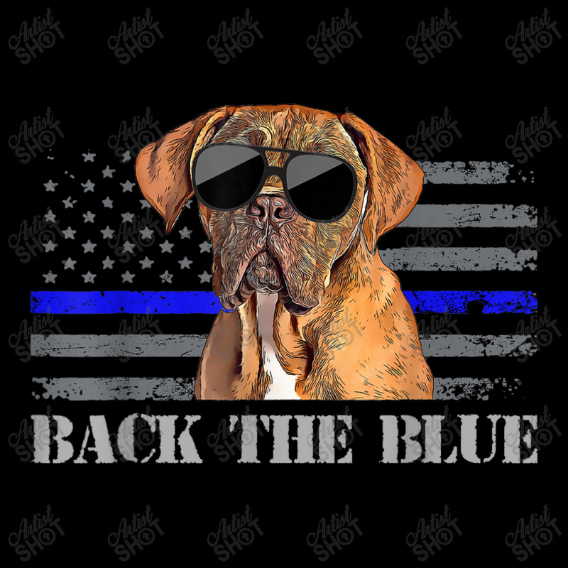 Dogues De Bordeaux Thin Blue Line American Flag Police Dog Youth Jogger | Artistshot