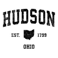 Hudson Ohio Oh Vintage Sports Design Black Print T Shirt Retro Trucker Cap | Artistshot