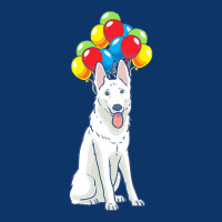 White Shepherd T  Shirt White Swiss Shepherd With Ballons Gift T  Shir Seamless Cap | Artistshot