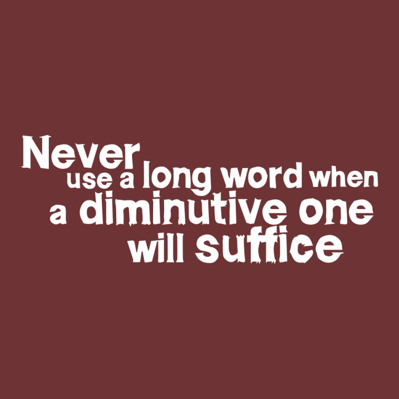 Never Use A Long Word When A Diminutive One Will Suffice Seamless Cap by rosm4 | Artistshot