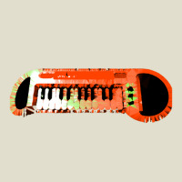 Retro Red Keyboard Synthesiser - Glitchy Mix Adjustable Baseball Cap | Artistshot