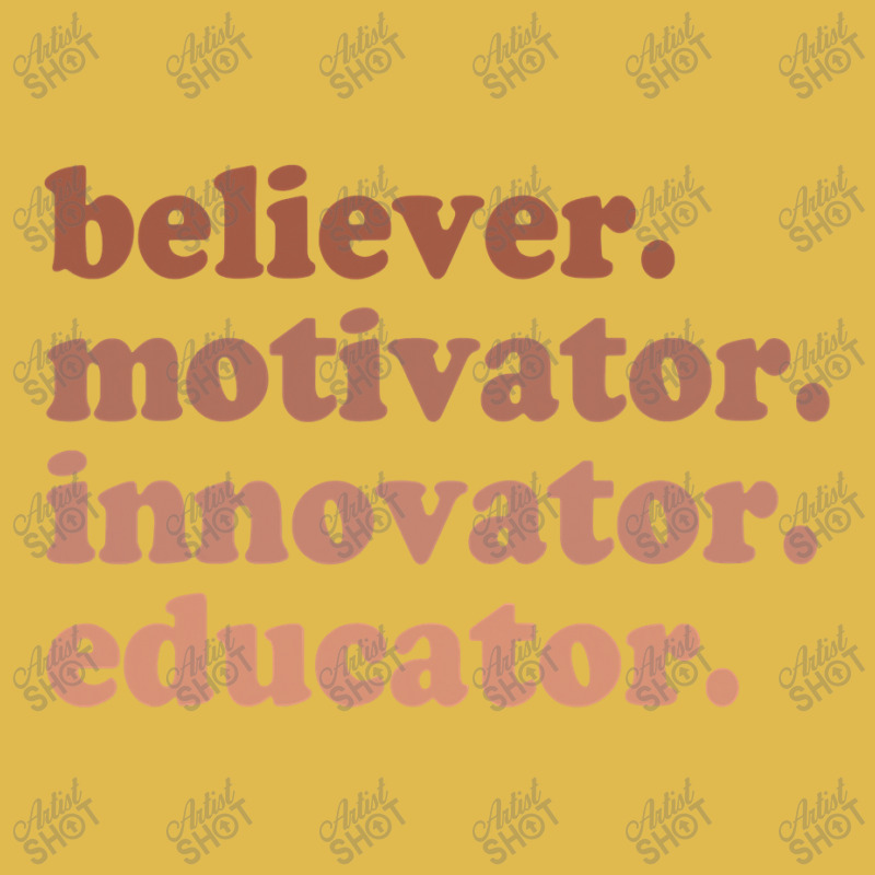 Back To School Believer Motivator Innovator Educator Teacher Dyed Cap by CUSER3772 | Artistshot