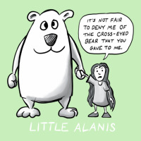 Little Alanis And Her Cross-eyed Bear ( On Darker Colors) Urban Heavy T-shirt | Artistshot