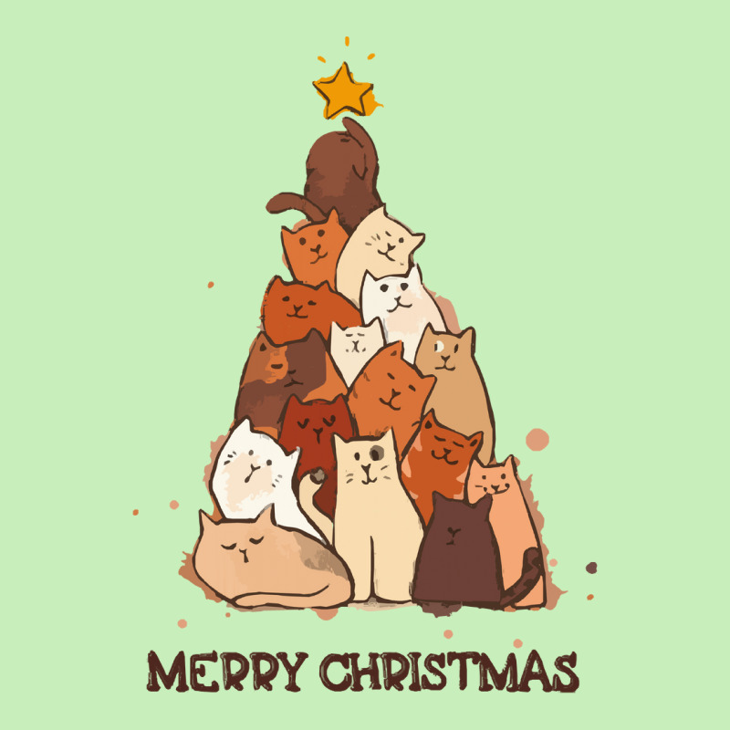 Merry Christmas Cute Christmas Cat Tree Merry Christmas Cute Christmas Urban Pullover Hoodie by kerchingparticular | Artistshot