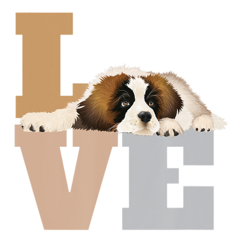 St Bernard Lazy Puppy Dog Slobbers On Word Love Bomber Jacket | Artistshot