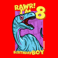 Rawr! I'm 8 Birthday Boys 8th Birthday Dino Noasaurus T Shirt Bomber Jacket | Artistshot