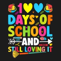 Cute 100 Days Of School And Still Loving It Hearts 100th Day T Shirt Beanie | Artistshot