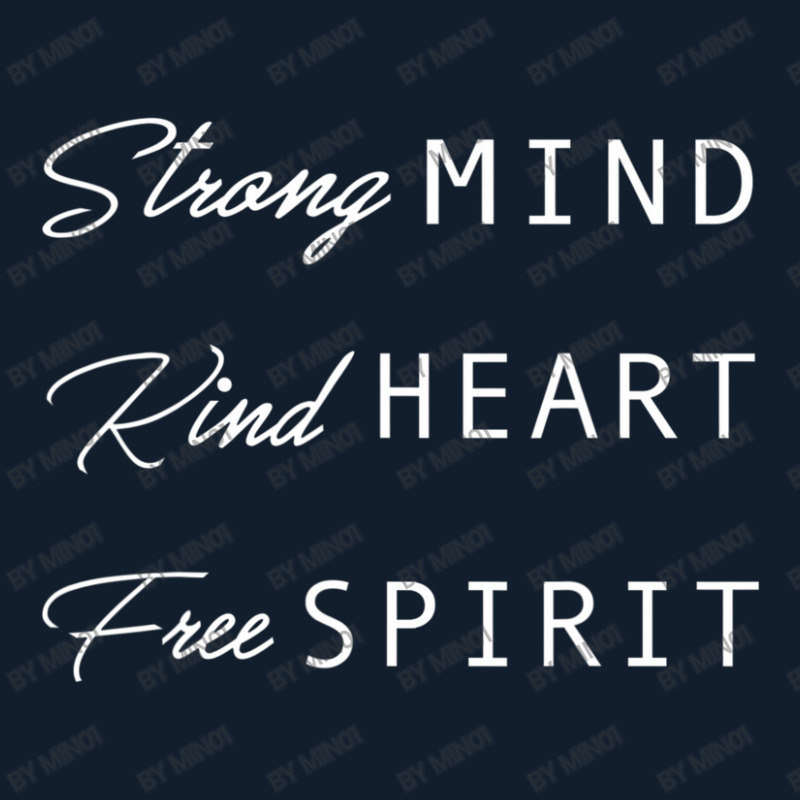 Strong Mind Kind Heart Free Spirt White Type Beanie by Min01 | Artistshot