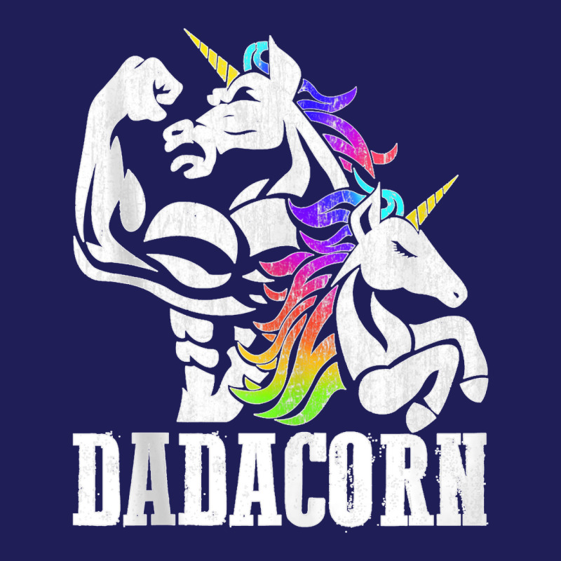 Manly Unicorn Muscle Dad And Daughter Dadacorn Fathers Day Tank Top Beanie | Artistshot