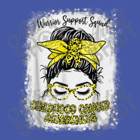 Childhood Cancer Warrior Support Squad Gold Ribbon Messy Bun Pom Pom Beanie | Artistshot