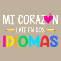 Mi Corazon Late En Dos Idiomas, Bilingual Spanish Teacher T Shirt Sun Shade Cap | Artistshot