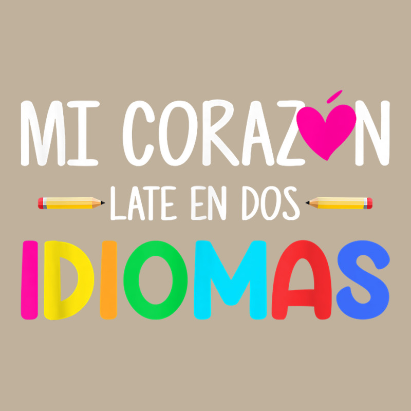 Mi Corazon Late En Dos Idiomas, Bilingual Spanish Teacher T Shirt Sun Shade Cap by densonozmastonmq | Artistshot