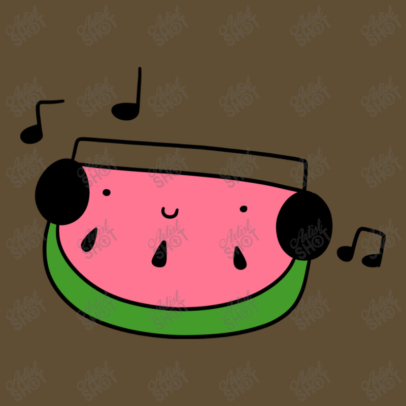 Watermelon Wedge With Headphones Seamless Cap by hasan2 | Artistshot