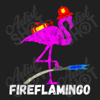 Fire Fighter Flamingo Exotic Bird Funny Firefighter Fireman Ladies Polo Shirt | Artistshot