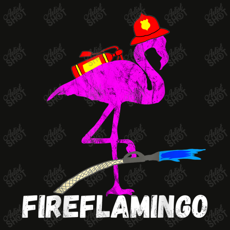 Fire Fighter Flamingo Exotic Bird Funny Firefighter Fireman Scorecard Crop Tee by Yuh2105 | Artistshot