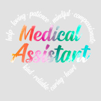 Medical Assistant Heart Word Cloud Watercolor Rainbow Adjustable Baseball Cap | Artistshot