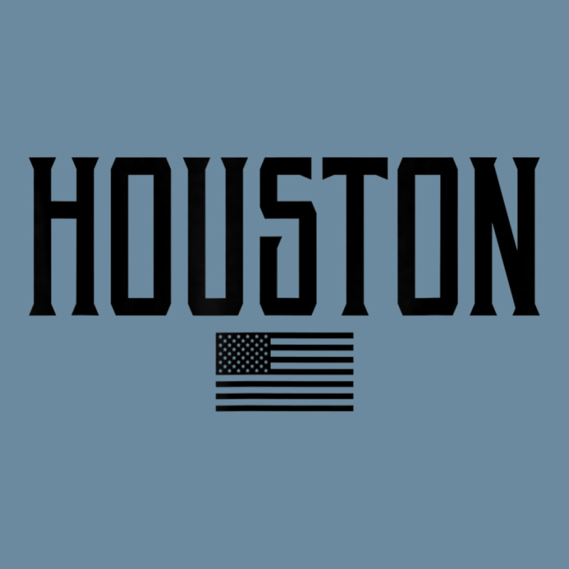 Houston Texas Us Flag Vintage Text Olive Green W Black Print T Shirt Urban Pullover Hoodie | Artistshot