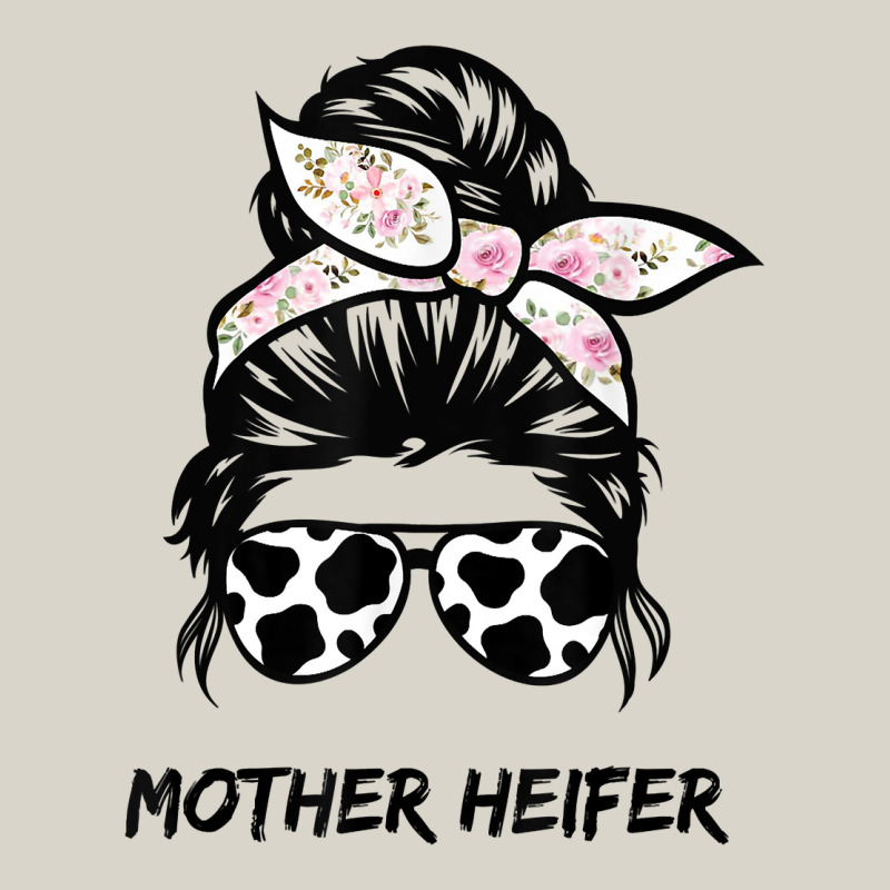 Mother Heifer Farmer Mom Cow Messy Bun Hair Bandana Cow T Shirt Leatherette Tumbler | Artistshot