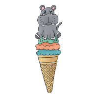 Hippo T  Shirt Cute Hippo On An Ice Cream Cone T  Shirt Bomber Jacket | Artistshot