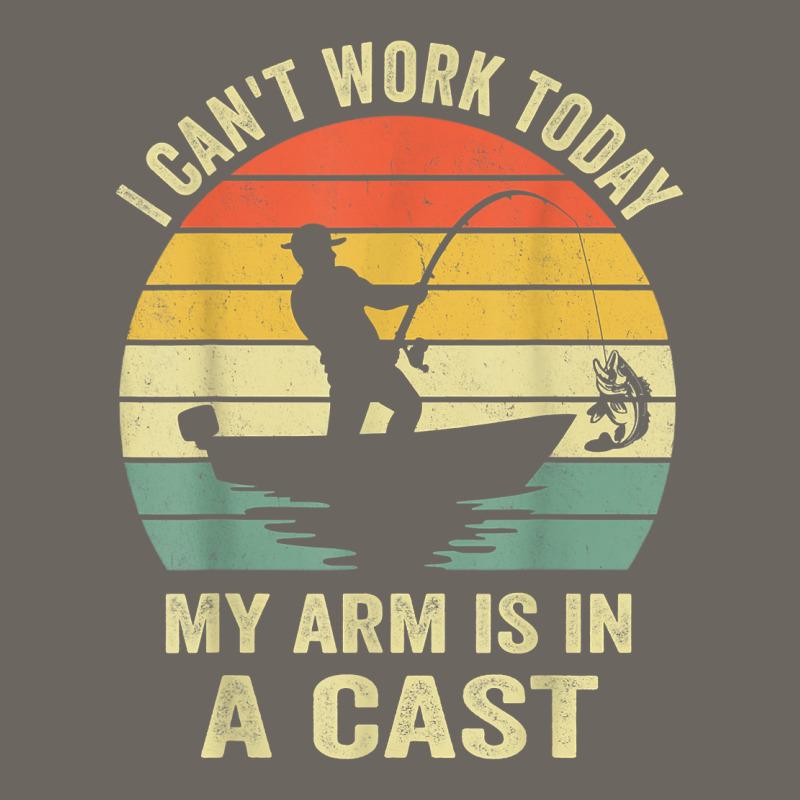 Men Can't Work Today My Arm Is In A Cast Shirt Funny Fishing T Shirt Sun Shade Cap | Artistshot