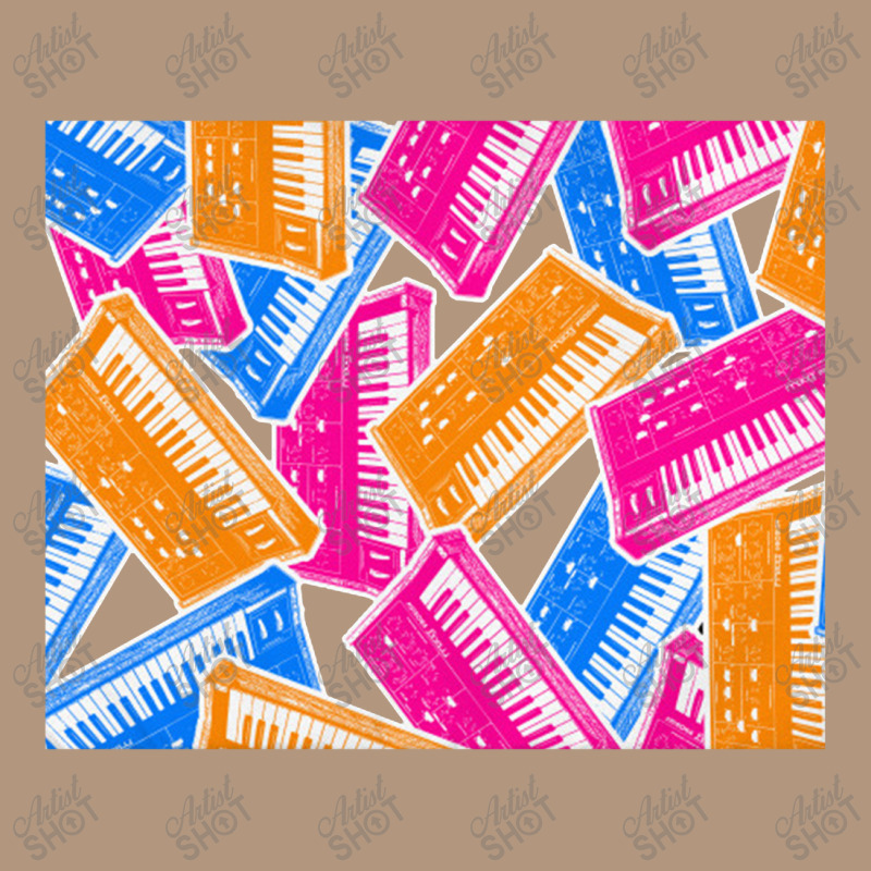 Analog Synthesizer Repeat Pattern Collage Artwork Design Retro Trucker Cap | Artistshot