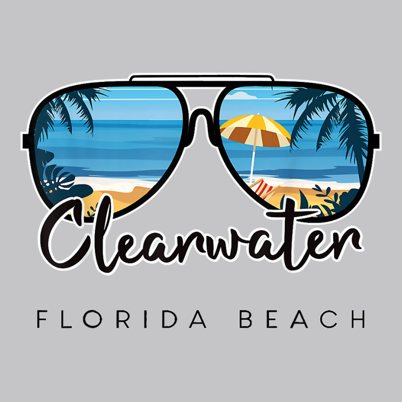 Clearwater Beach Florida Palm Tree Sunglasses Souvenir T Shirt Baby Bodysuit by towamingle | Artistshot