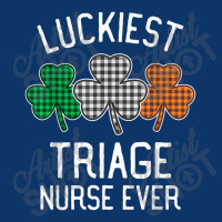 Luckiest Triage Nurse Ever St Patrick's Day Plaid Seamless Cap | Artistshot