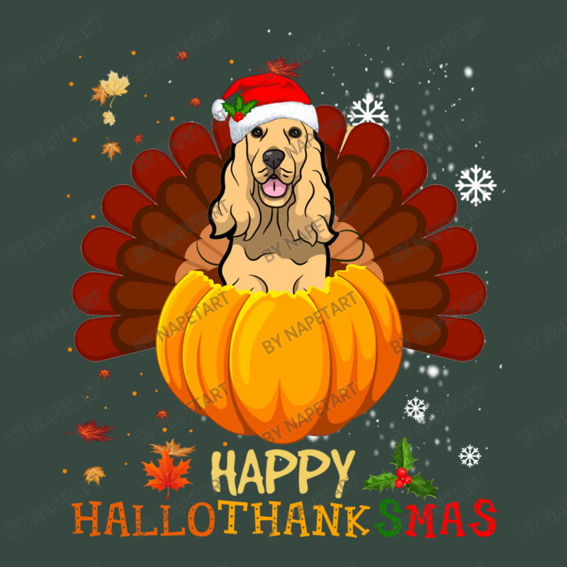 Cocker Spaniel Halloween And Merry Christmas Happy Hallothanksmas Seamless Cap by NapetArt | Artistshot