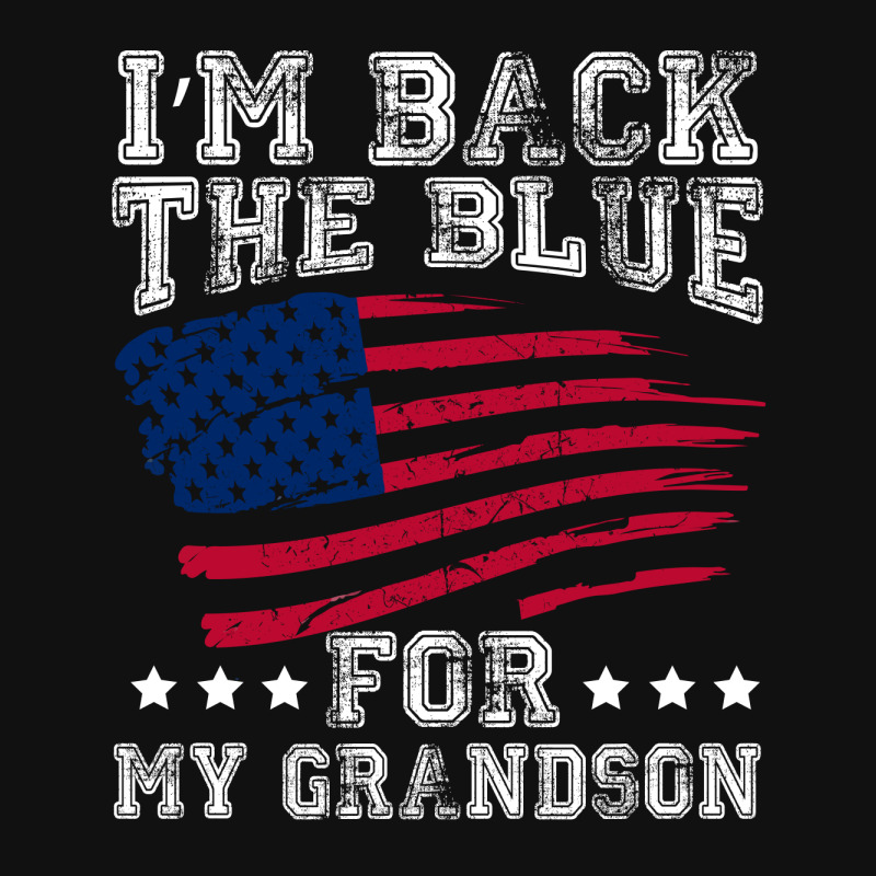 I'm Back The Blue For My Grandson Bicycle License Plate | Artistshot