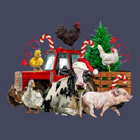 Christmas Farm Animals With Farm Tractor Adjustable Baseball Cap | Artistshot