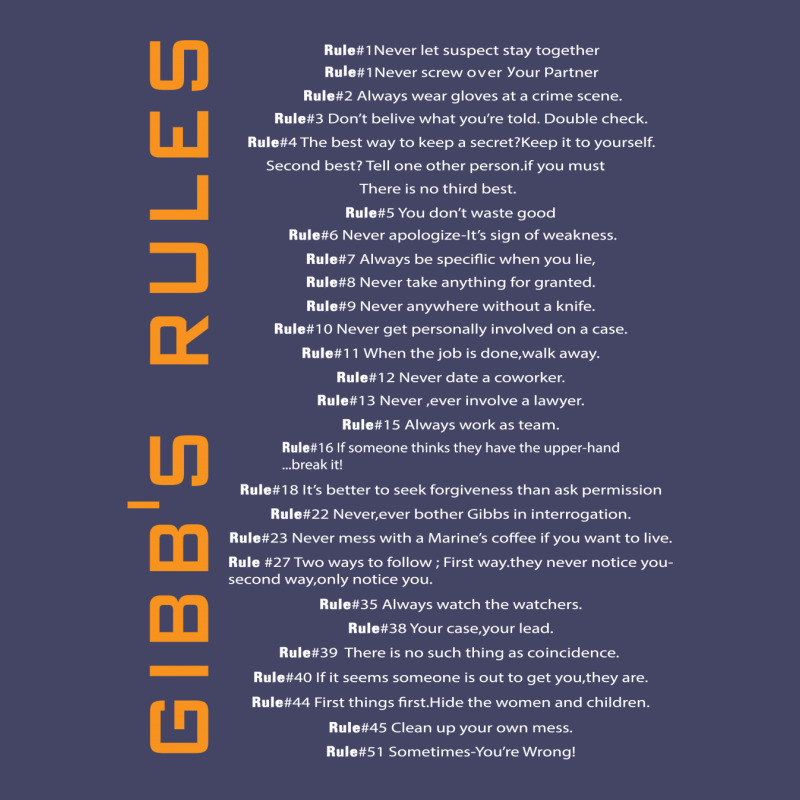 Gibbs's Rules Tank Top | Artistshot