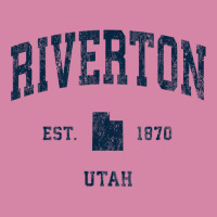 Riverton Utah Ut Vintage Athletic Navy Sports Design Dyed Cap | Artistshot