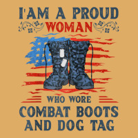 I'm A Proud Woman Who Wore Combat Boots And Dog Tag Veterans Raglan Ba Urban Heavy T-shirt | Artistshot