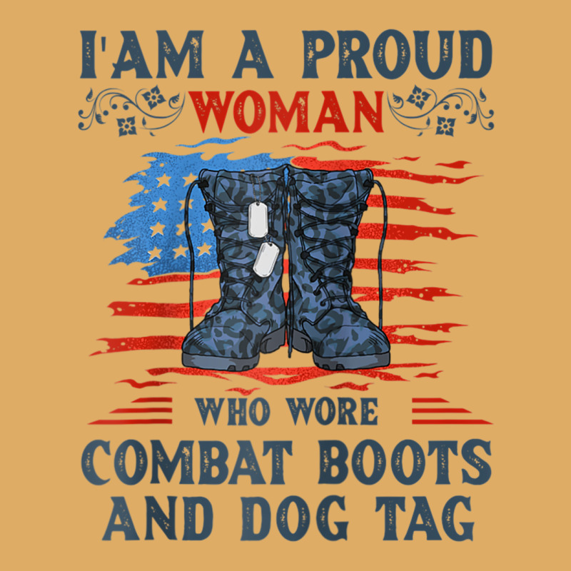 I'm A Proud Woman Who Wore Combat Boots And Dog Tag Veterans Raglan Ba Urban Heavy T-shirt by cm-arts | Artistshot