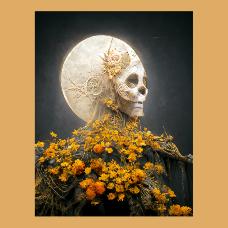 Moon Dia De Los Muertes Saint Goddess Marigolds Midjourney Urban Pullover Hoodie by cm-arts | Artistshot