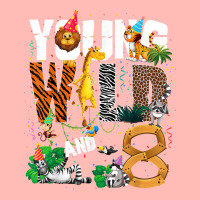 8th Birthday Young Wild And I'm 8 Safari Jungle Animal Zoo T Shirt Urban Pullover Hoodie | Artistshot