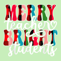 Groovy Plaid Merry Teacher Bright Students Christmas Teacher T Shirt Urban Pullover Hoodie | Artistshot