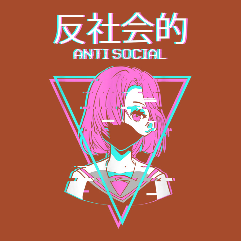 Antisocial Vaporwave Anime Girl Japanese Indie Alt Aesthetic Leatherette Tumbler | Artistshot